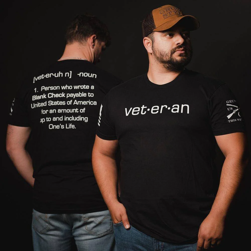 Blank Check Veteran T-Shirt - Black - Image 6