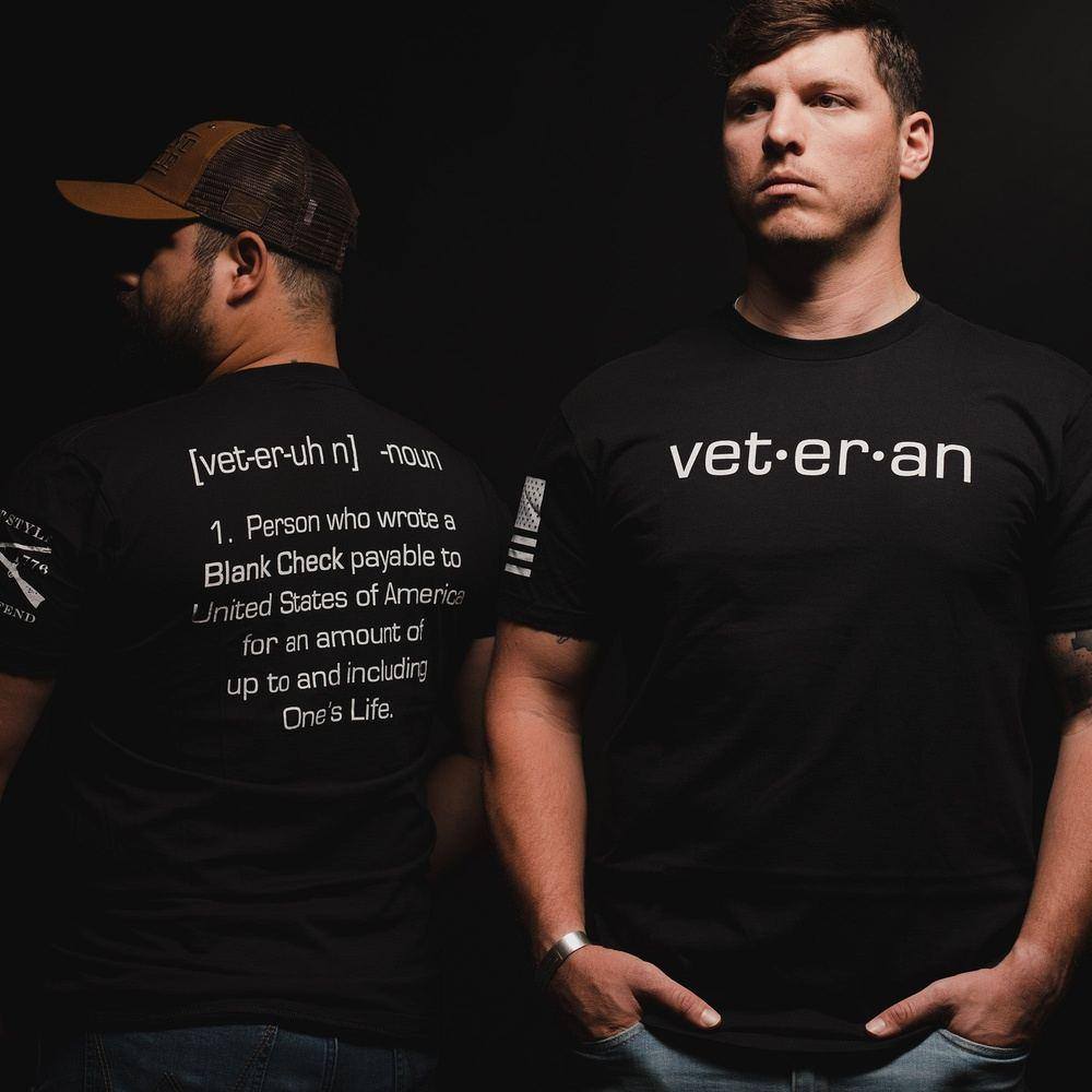 Blank Check Veteran T-Shirt - Black - Image 8